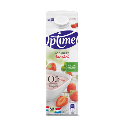 Optimel Magere yoghurt aardbei 0% vet