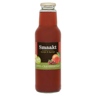 Smaakt Biologisch Appel-Cranberrysap
