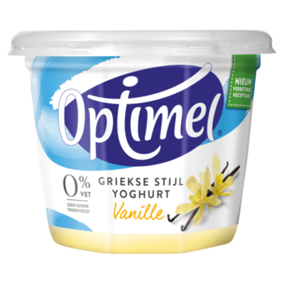 Optimel Magere Griekse stijl yoghurt vanille