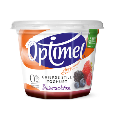 Optimel Magere Griekse stijl yoghurt bosvruchten