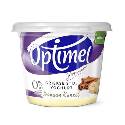 Optimel Magere Griekse yoghurt banaan kaneel