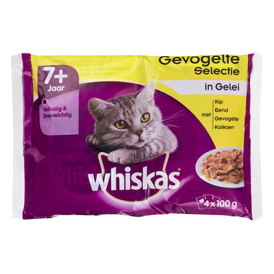 Whiskas Senior gevogelte selectie in gelei