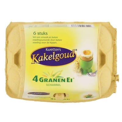 Kakelgoud Scharreleieren 4 Granen Large