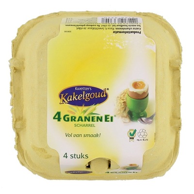 Kakelgoud Scharreleieren 4 Granen Large