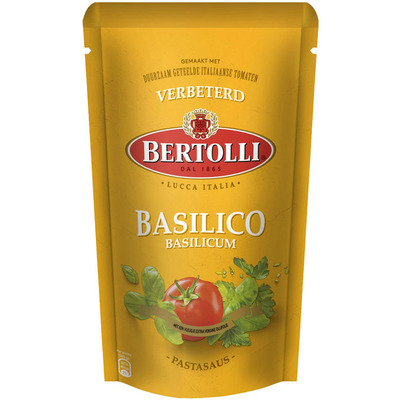 Bertolli Saus in zak basilicum