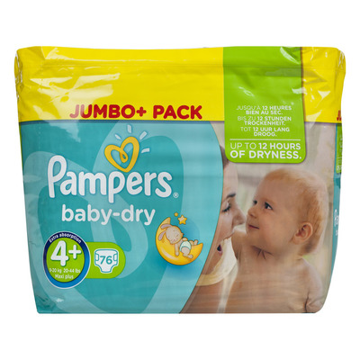 Pampers Baby-dry luiers maat 4+ (maxi+) 9-18 kg