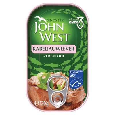 John West kabeljauwlever in olijfolie