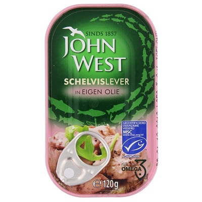 John West Schelvislever In Olijfolie