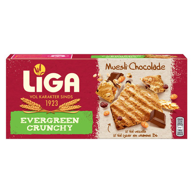 Liga Evergreen crunchy muesli-chocolade
