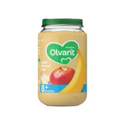 Olvarit Appel Banaan Peer 8+ Maanden