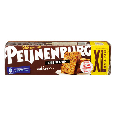 Peijnenburg Ontbijtkoek volkoren gesneden