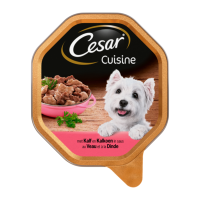 Cesar Cuisine Kalf en Kalkoen in Saus Kuipje