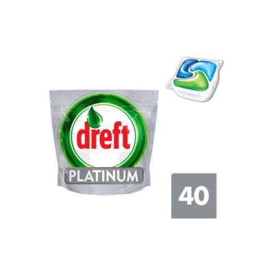 Dreft Platinum Vaatwastabletten Regular 40 Capsules