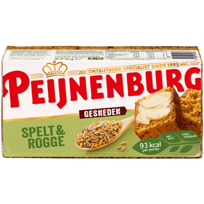 Peijnenburg Ontbijtkoek spelt-rogge gesneden