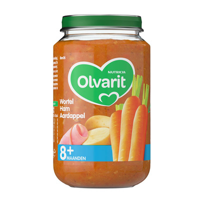 Olvarit Wortel-ham-aardappel 8 mnd