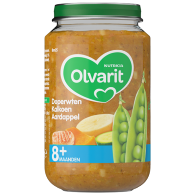 Olvarit 8+ Doperwten kalkoen aardappel