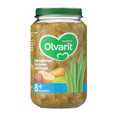 Olvarit Sperziebonen rundvlees aardappel 8+ mnd