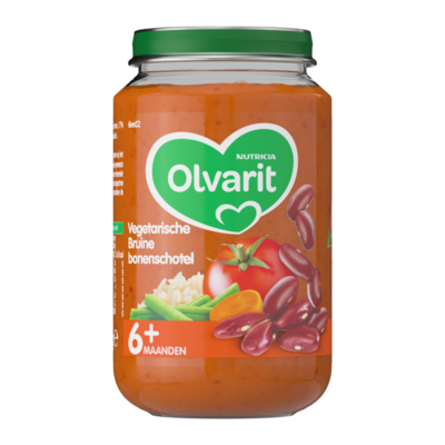 Olvarit Vegetarische Bruine bonenschotel 6+ Maanden
