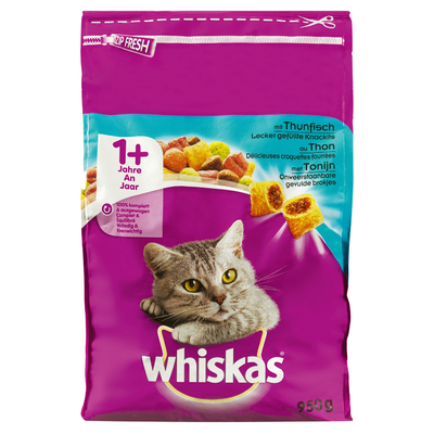 Whiskas Met Tonijn 1+ Jaar 950 Gr