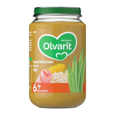 Olvarit Sperziebonen ham rijst 6+ mnd