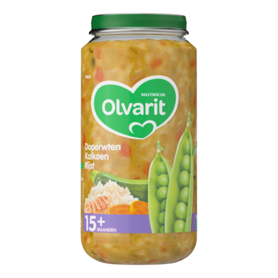 Olvarit Doperwten kalkoen rijst 15+ Maanden