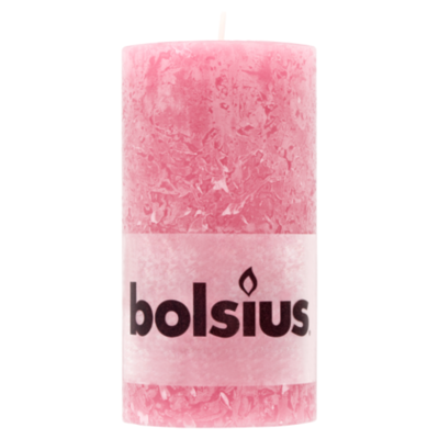 Bolsius Rustiek kaars 130/68 oud roze