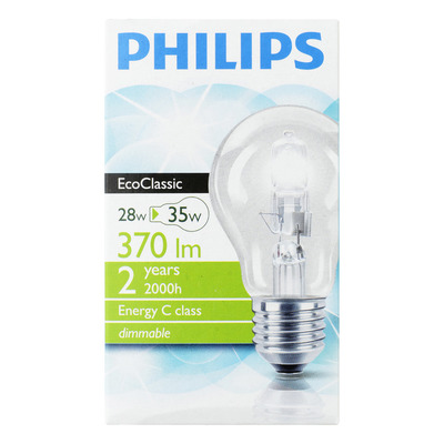 Philips Ecoclassic 30 helder 28W grote fitting
