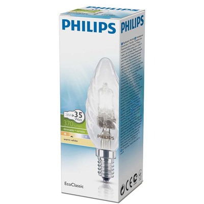 Philips Ecoclassic halolamp gedraaide kaars 35W