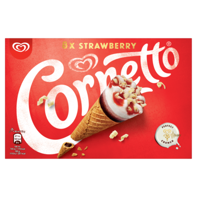 Ola Cornetto aardbei 8 stuks