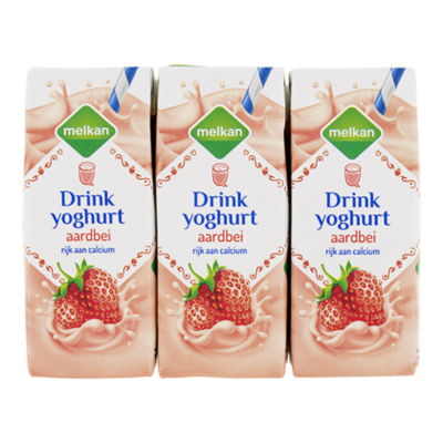 Huismerk Drinkyoghurt aardbei mini 6-pack