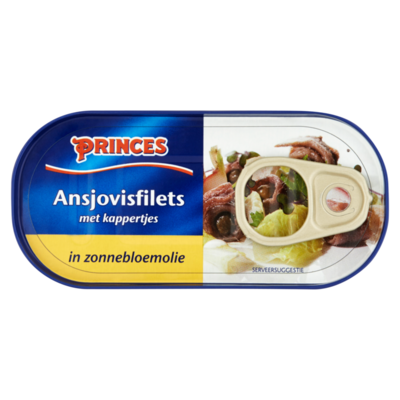 Princes Ansjovisfilets met Kappertjes in Zonnebloemolie