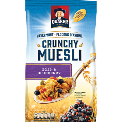 Quaker Havermout crunchy muesli goji&blauwe bes