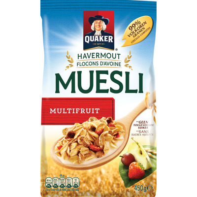 Quaker Havermout muesli multifruit