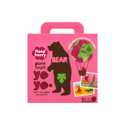 Bear Raspberry Pure Fruit YoYos 10 Fruit Rolls