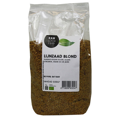 Raw Organic Food Lijnzaad golden yellow