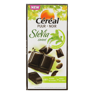 Cereal Chocoladetablet puur met stevia