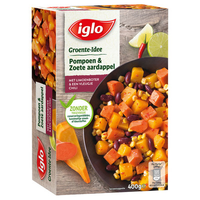 Iglo Groente idee pompoen zoete aardappelen