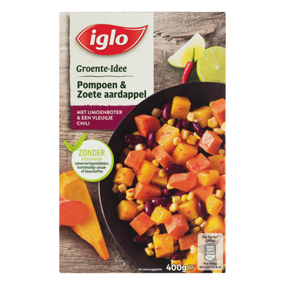 Iglo Groente idee pompoen zoete aardappelen