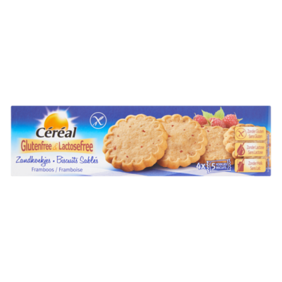 Céréal Glutenfree & Lactosefree Zandkoekjes Framboos 20 Stuks