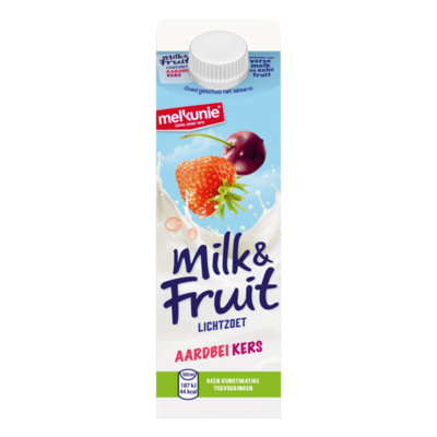 Melkunie Milk & Fruit Lichtzoet Aardbei Kers