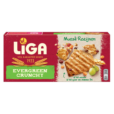 Liga Evergreen crunchy muesli-rozijnen