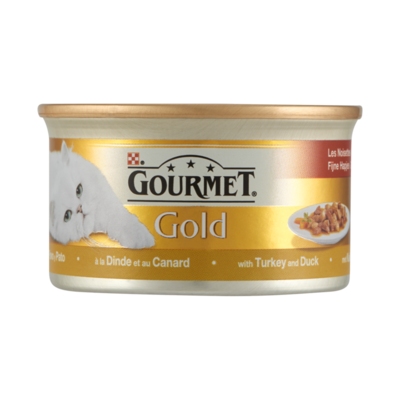 Gourmet Gold Fijne Hapjes in Saus met Kalkoen en Eend