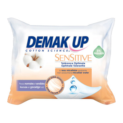 Demak'up Reinigingsdoekjes sensitive gev. huid