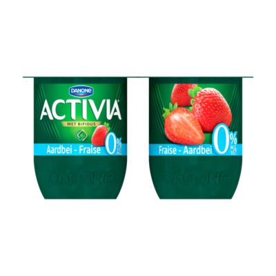 Activia Aardbei 0% Vet