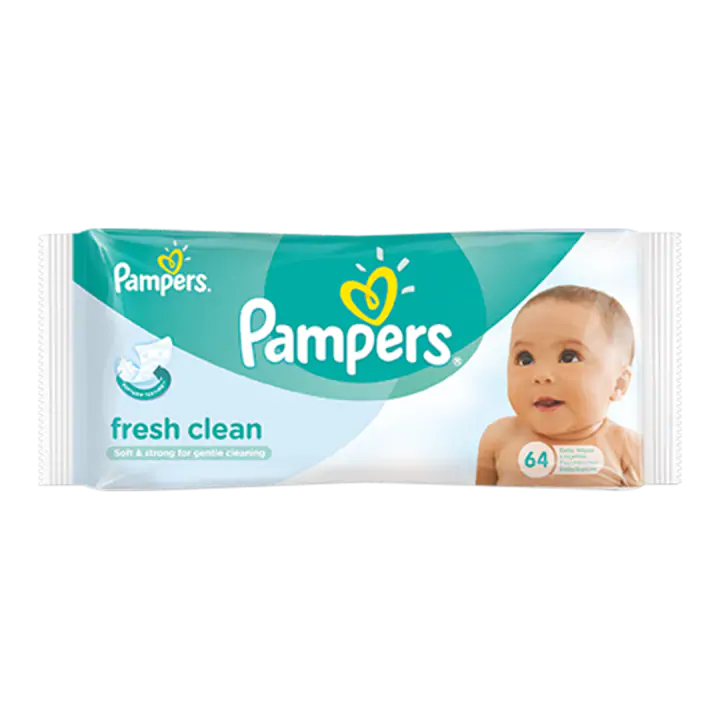 Pampers Fresh Clean Babydoekjes Single Verpakking 64 Doekjes