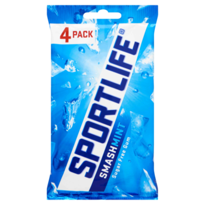 Sportlife Smashmint Suikervrij Kauwgom 4-Pack Blister