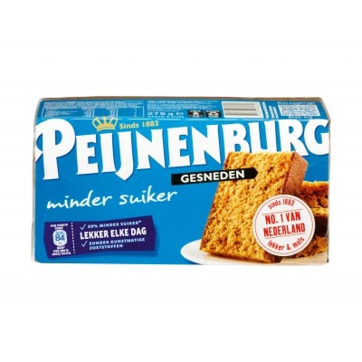 Peijnenburg Ontbijtkoek minder suiker gesneden