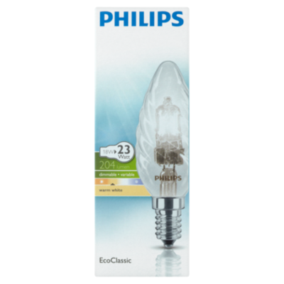 Philips Lamp Eco30 kaars gedraaid 18W hel E14