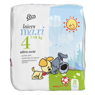 Huismerk Luiers maat 4 (maxi) 7-18 kg