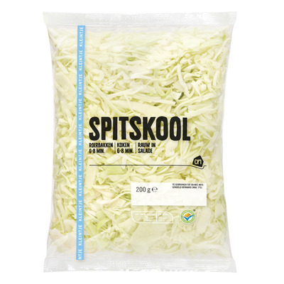 Huismerk Kleintje gesneden spitskool